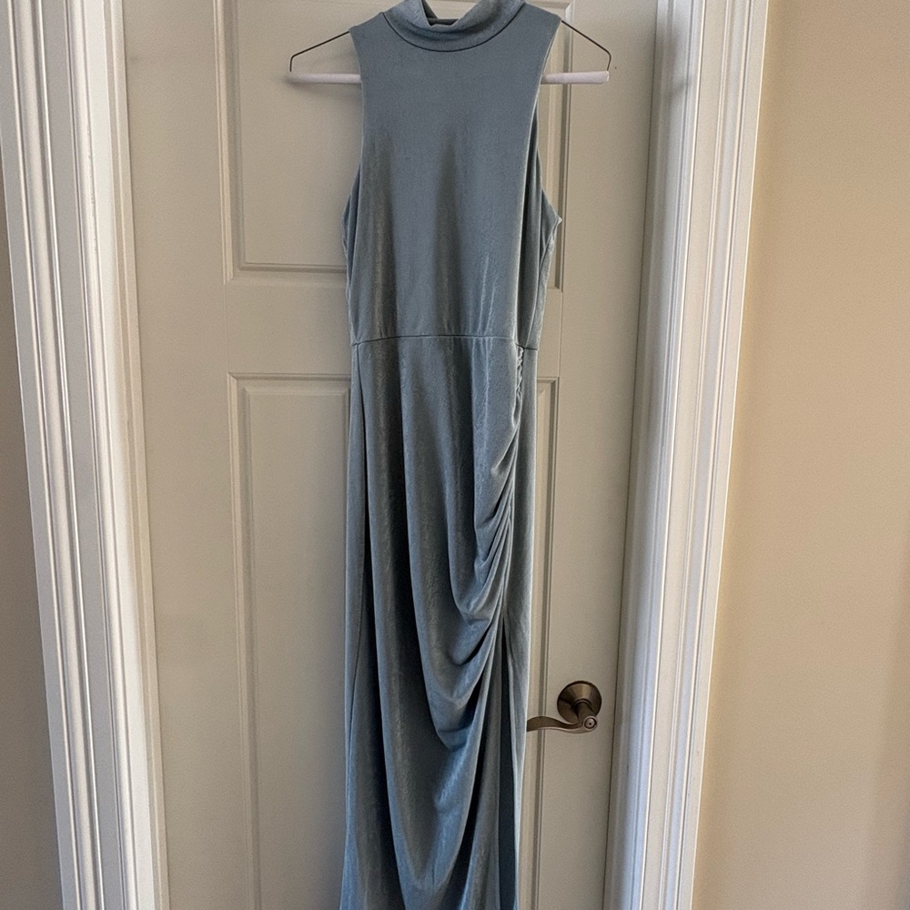 Chic Sleeveless Gray Maxi Dress